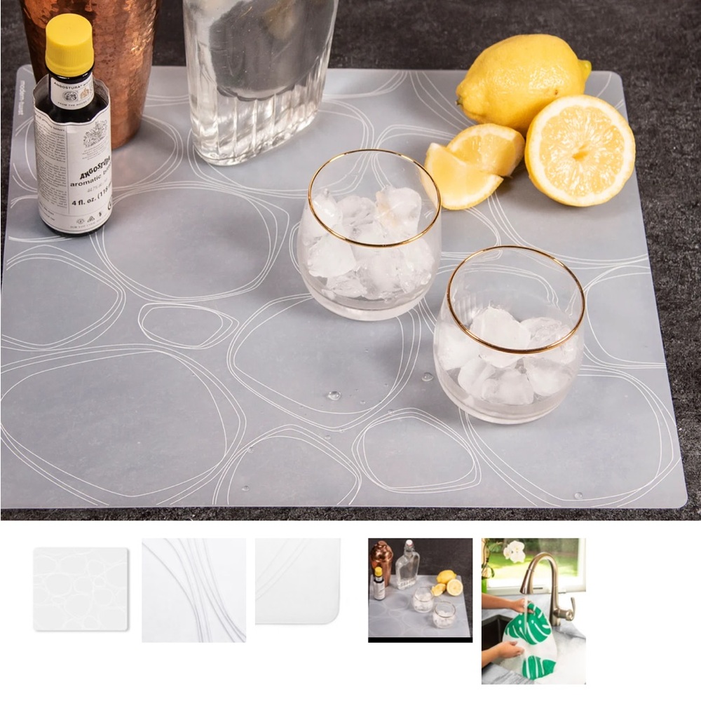 Silicone hand silk-screened placemats and coasters by moderntwist